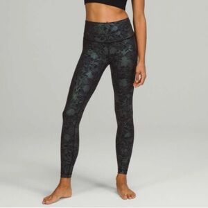Lululemon Wunder Under High-Rise Tight 28" - Black & Iridescent Foil - Size 4